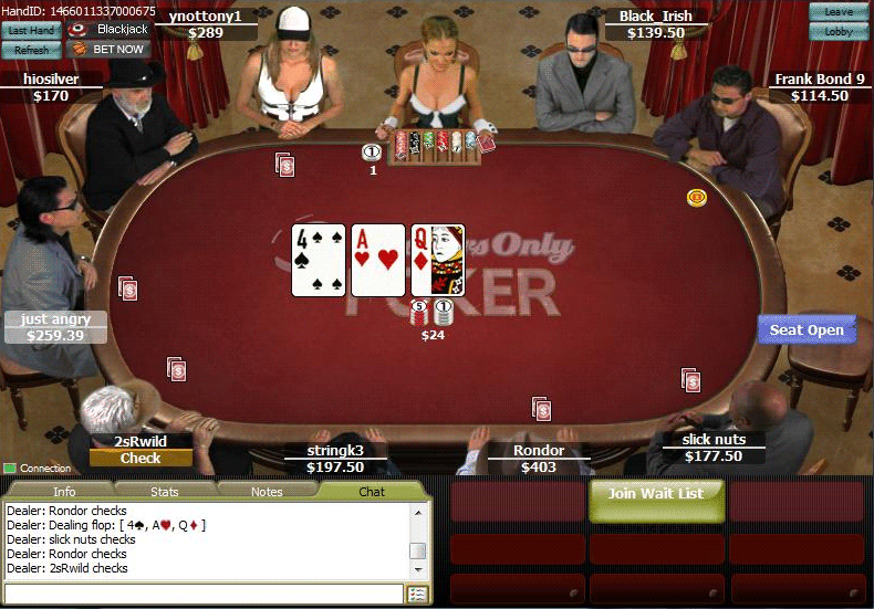 Players Only Table Screenshot